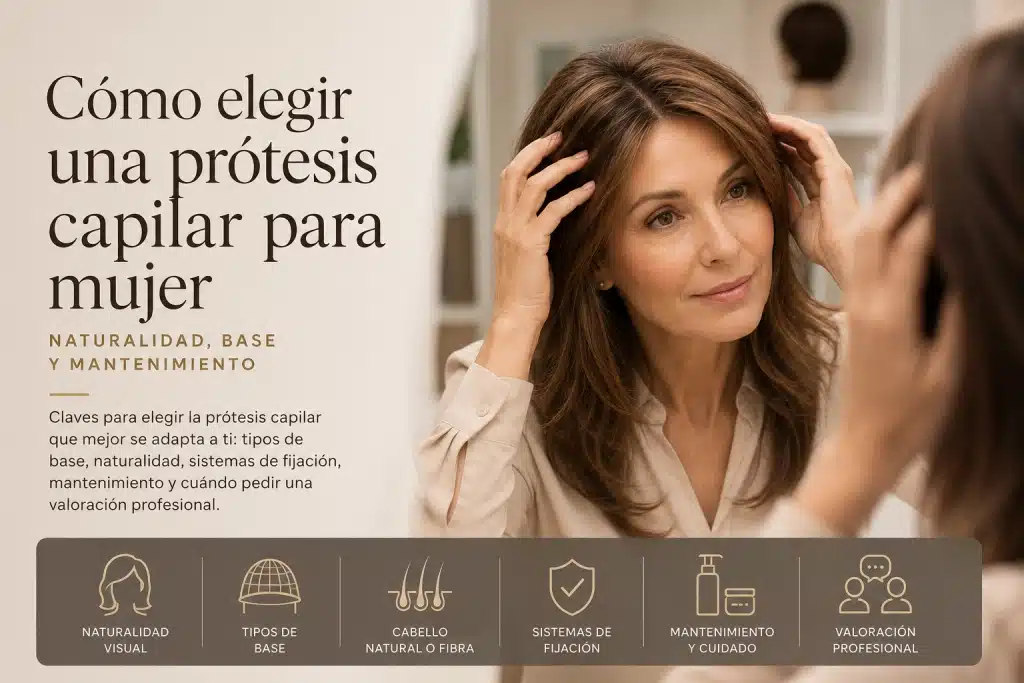 Cómo elegir una prótesis capilar para mujer natural y cómoda